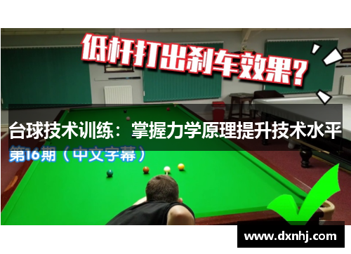 台球技术训练：掌握力学原理提升技术水平